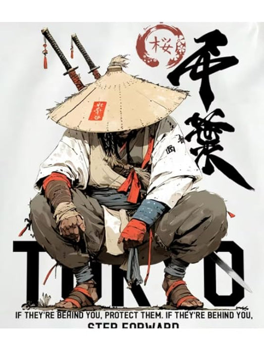 Tokyo Samurai oversized graphic t-shirt in white – ThreadVault
