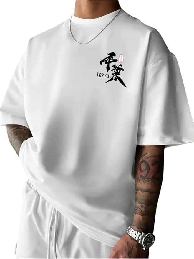 Tokyo Samurai Oversized Graphic T-Shirt – White