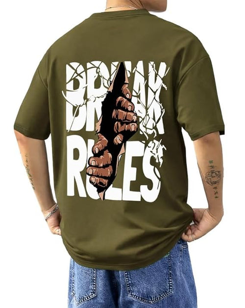 Break Down Rules Oversized Graphic T-Shirt – Black