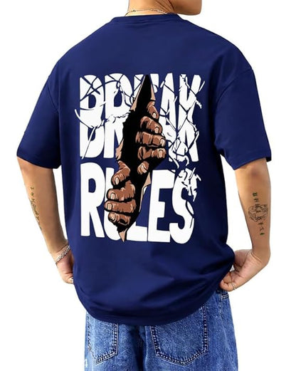 Break Down Rules Oversized Graphic T-Shirt – Black