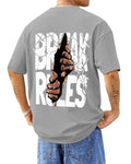 Break Down Rules Oversized Graphic T-Shirt – Black