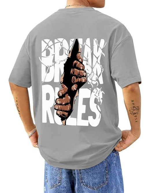 Break Down Rules Oversized Graphic T-Shirt – Black