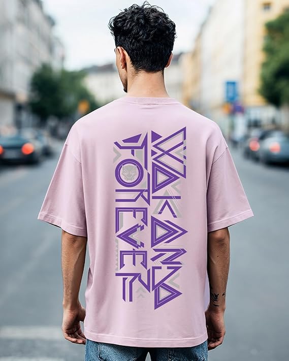 Wakanda Forever Oversized Graphic T-Shirt – Lavender