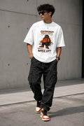 Cockroach Janta Party Oversized Graphic T-Shirt – White / Black