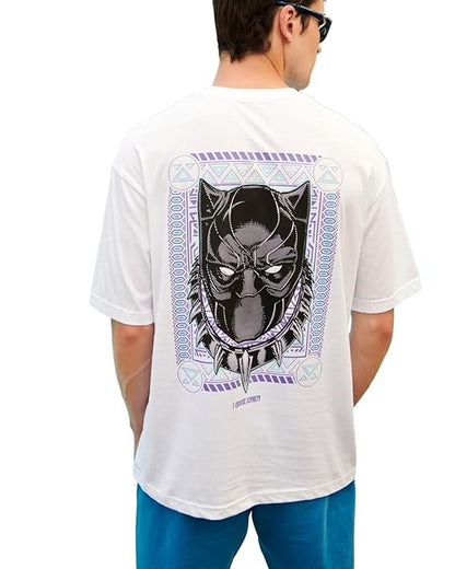 Black Panther Oversized Graphic T-Shirt – White