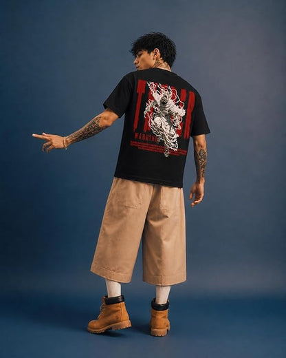 Atamavanta Warrior Oversized Graphic T-Shirt – Black