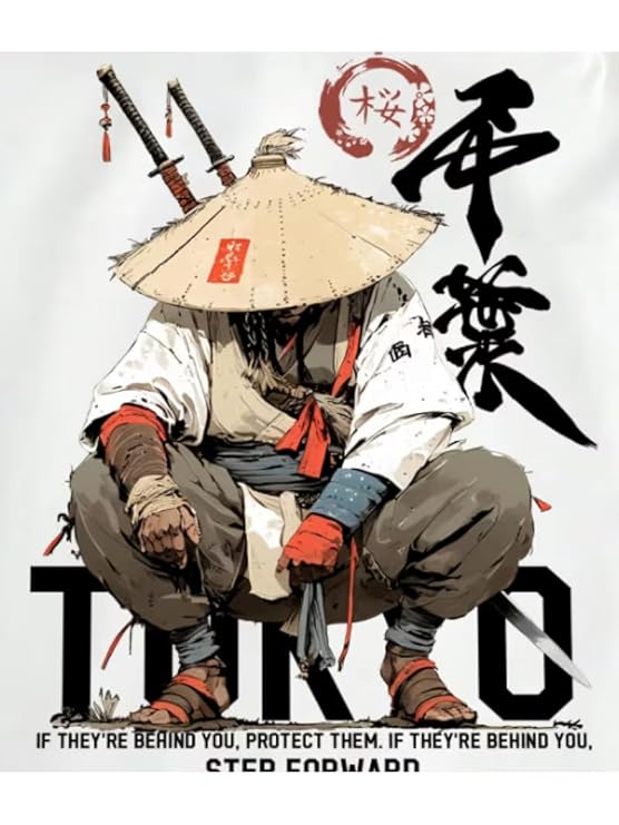 Tokyo Samurai Oversized Graphic T-Shirt – White