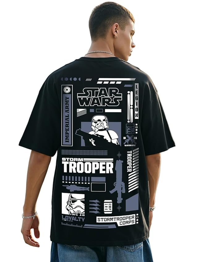 Star Wars Stormtrooper Oversized Graphic T-Shirt – Black
