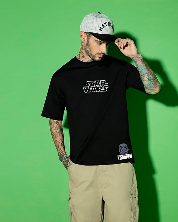 Star Wars Stormtrooper Oversized Graphic T-Shirt – Black