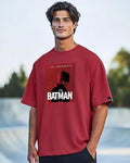 The Batman Oversized Graphic T-Shirt – Crimson Red