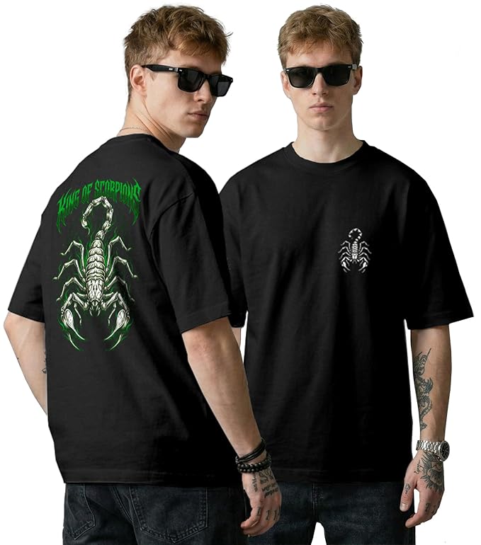 King of Scorpions Oversized Graphic T-Shirt – Black