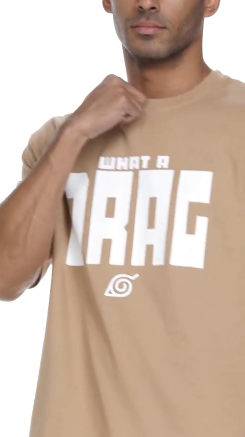 What A Drag Shikamaru Oversized Anime T-Shirt – Beige